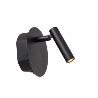 Afbeelding van Lucide JOLIJN Oplaadbare Bedlamp Accu/Batterij 10,2 cm LED 1x2W 3000K Magnetisch Zwart