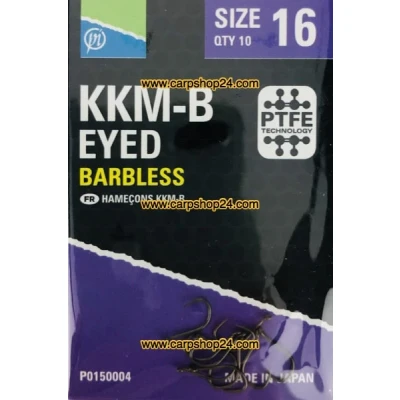 Afbeelding van Preston KKM B Eyed Barbless (10 pcs) Maat : 16