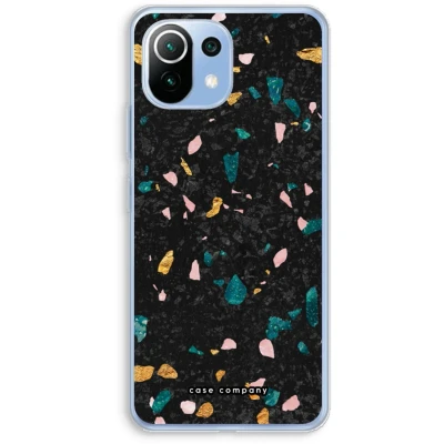 Afbeelding van Case Company® hoesje geschikt voor Xiaomi Mi 11 Lite Terrazzo N10 Soft Cover Telefoonhoesje Bescherming aan alle Kanten en Schermrand