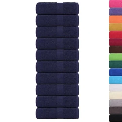 Afbeelding van vidaXL Gastendoekjes 10 st 30x50 cm 360 g/m² 100% katoen marineblauw
