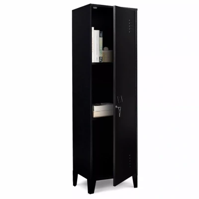 Image de Armoire vestiaire ESTER porte métal noir design industriel