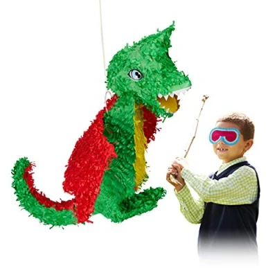 Afbeelding van Relaxdays pinata draak draken piñata verjaardag kinderfeestje zelf vullen