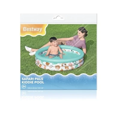 Afbeelding van Safari Pals Opblaasbaar Kinderzwembad met 3 Ringen 1,02 m x 25 cm