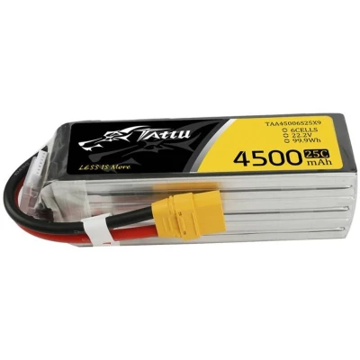 Afbeelding van Tattu LiPo accupack 22.2 V 4500 mAh Aantal cellen: 6 Softcase XT90