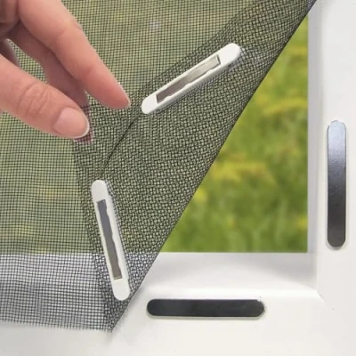 Afbeelding van EASYmaxx Insect Protect Vliegengaas voor ramen met magnetische bevestiging, op maat te snijden muggennet, insectenbescherming tot 150 x 180 cm, muggenbescherming, magneet, eenvoudige