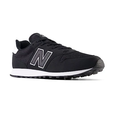 Afbeelding van New Balance 500 Unisex Sneakers laag, Maat: 44, Black Imitatieleer/ textiel