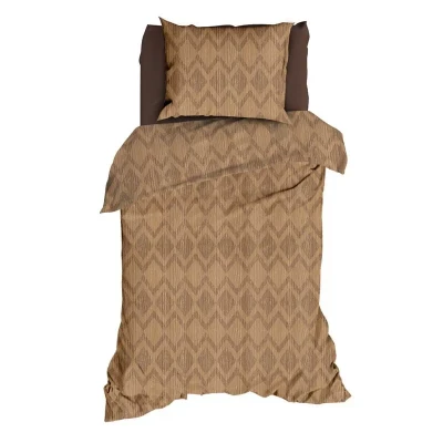 Afbeelding van Romanette Mazzini Dekbedovertrek Eenpersoons 140x200/220 cm Camel