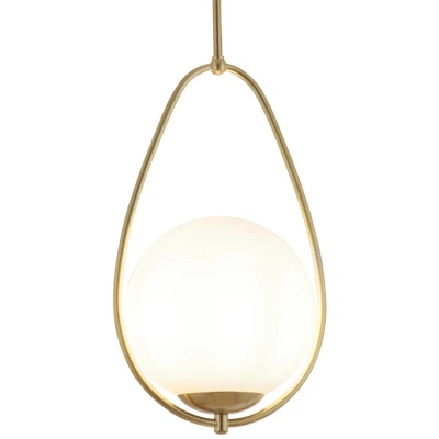 Afbeelding van Hanglamp Avalon met glazen kap, goud