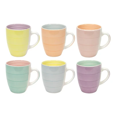 Afbeelding van Cookinglife Mokken Pastel Harmony 340 ml 6 Stuks