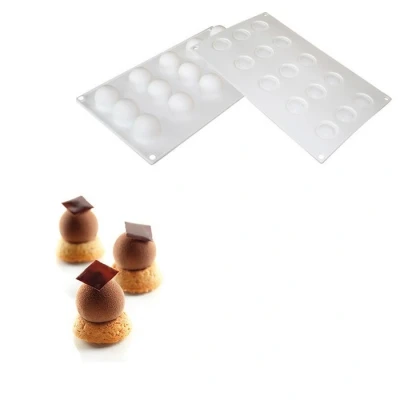 Afbeelding van Silikomart Siliconen Bakvorm Bol (15x) Ø3,2x2,8cm