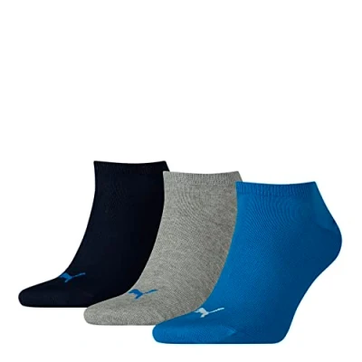 Afbeelding van PUMA 3 paar uniseks sportsokken blauw grijs mix 39 42 EU