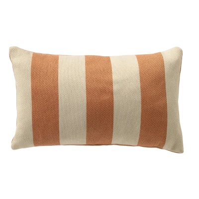 Afbeelding van CYRUS Buitenkussen 30x50 cm waterafstotend en uv bestendig gestreept Peach Bloom rood