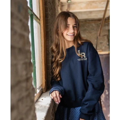 Afbeelding van LOOXS 10sixteen 2531 5318 189 Meisjes Sweater Maat 128 Blauw van 95%Cotton 5% ea