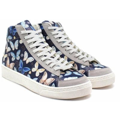 Afbeelding van Goby Butterfly Dream Sneakers Vegan Leer Handgemaakt Vlinder Design Maat 39