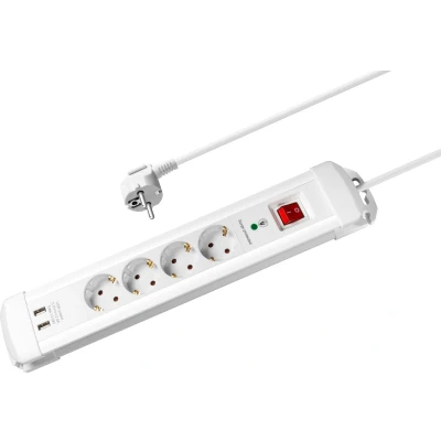 Afbeelding van Stekkerdoos 4 voudig USB
