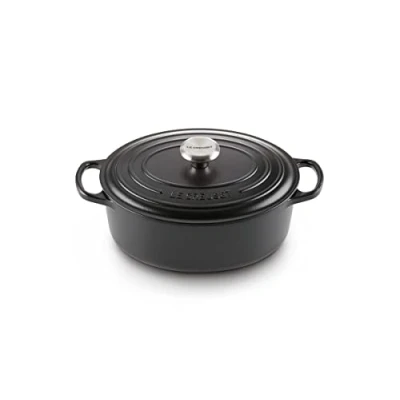 Image de Le Creuset Signature Casserole avec couverture 31 cm 6.3 L ovale noir mat