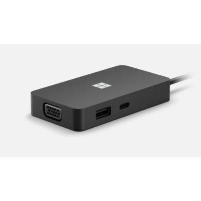 Afbeelding van USB C adapter (grafisch) Microsoft Travel Hub Black Zwart