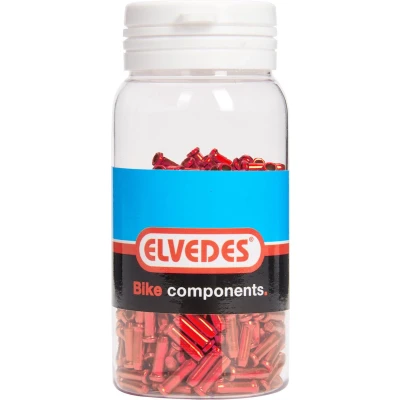 Afbeelding van Elvedes Antirafeldopjes 2,3mm rood (500x) alum. ELV2012015