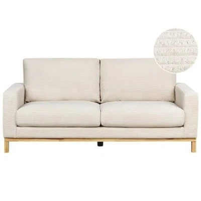 Afbeelding van SIGGARD Tweezitsbank Lichtbeige Corduroy