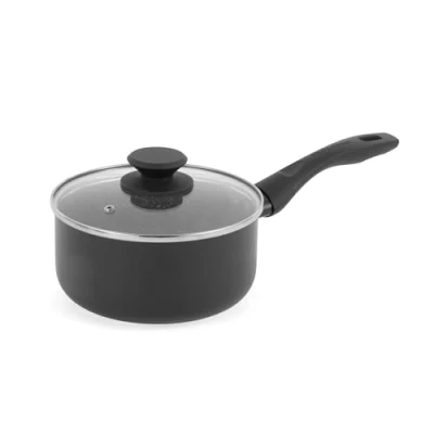 Afbeelding van Progress BW12908EU7 18 cm gemarmerde keramische pan met deksel antiaanbaklaag metallic coating, inhoud 1,95 l, geschikt voor kookplaten