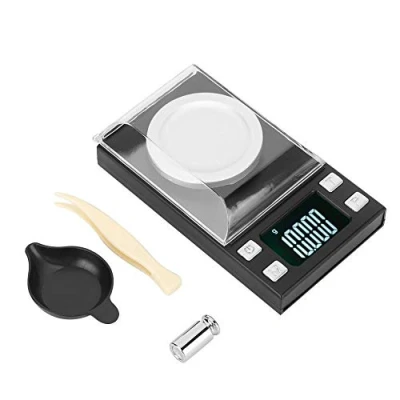 Afbeelding van digitale elektronische keukenweegschaal 0,001 g hoge precisie draagbare mini weegschaal LCD voor het wegen van sieraden gouden pillen (50 g/0,001 g)