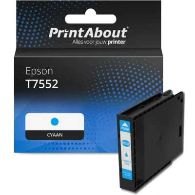 Afbeelding van Huismerk Epson T7552 Inktcartridge Cyaan