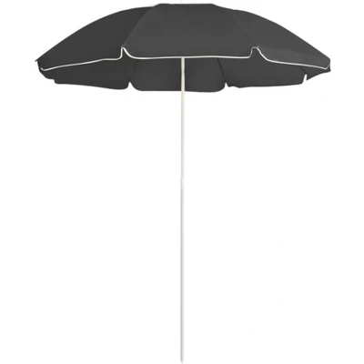 Afbeelding van Parasol met stalen paal 180 cm antracietkleurig