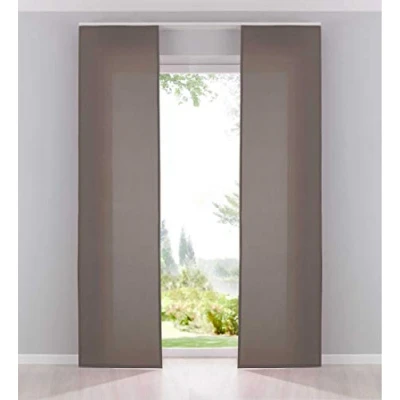 Afbeelding van Gardinenbox Cationic 204411 2 Set van panelen in linnenlook, ondoorzichtig, 245 x 60 cm (h b), taupe, landelijke stijl