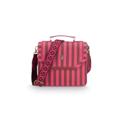 Afbeelding van Pip Studio Frances Cross Body Schoudertas Medium Stripe Pink
