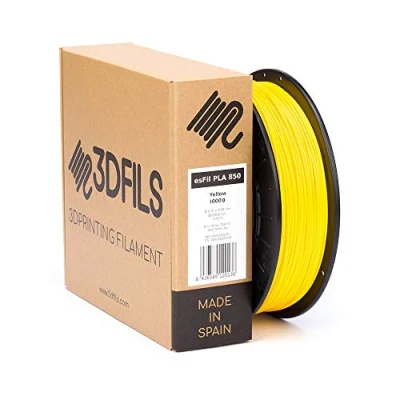 Afbeelding van 3DFILS PLA filament voor 3D printen INGEO 3D850: 1,75 mm, 1 kg, geel