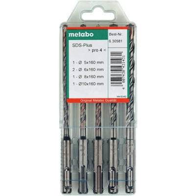 Afbeelding van Metabo SDS Plus Pro 4 borenset 5 delig