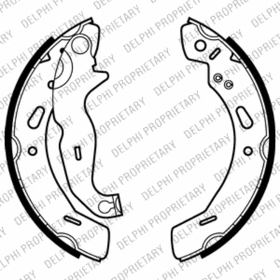 Afbeelding van DELPHI LS2016 Remschoenen 200 32 FORD: KA Hatchback, FIESTA 6, 6 Van, MAZDA: 2 Hatchback