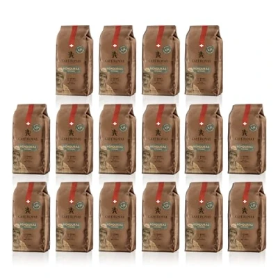 Afbeelding van 16 x 500 g Café Royal Honduras Intenso geroosterde koffiebonen praktisch formaat zakken van 0,5 kg intensiteit 4/5 bonen 100% duurzame Arabica uit Fairtrade gecertificeerd