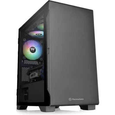 Afbeelding van Thermaltake S100 TG Micro tower PC behuizing Zwart