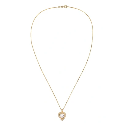 Afbeelding van Elli Sparkeling Heart Ketting goldcoloured, Dames, Maat: 45, Gold coloured