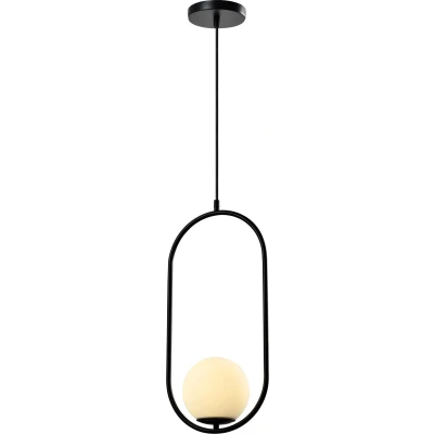 Afbeelding van QUVIO Hanglamp glas langwerpig zwart QUV5123L BLACK