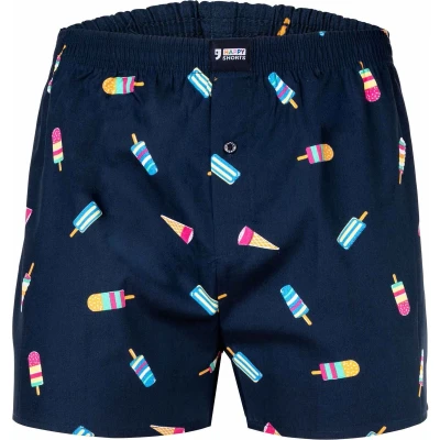 Afbeelding van Happy Shorts WIDE Mouse WITH Hearts Boxershort, Heren, Maat: Medium, Ice