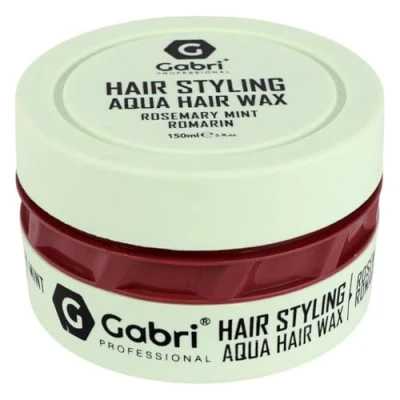 Afbeelding van Gabri Styling Wax, 150 ml, haargel, randcontrole, maximale controle, langdurig, voor dames en heren, alle haartypes (rozemarijnmunt)
