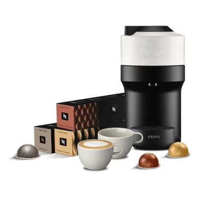 Image de Magimix Nespresso Vertuo Pop Coconut Black + 30 Capsules 2 Tasses À Cappuccino