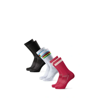 Afbeelding van Danish Endurance Cycling Regular 3PACK Sportsokken, Maat: 39 42, Multicolour black pink white