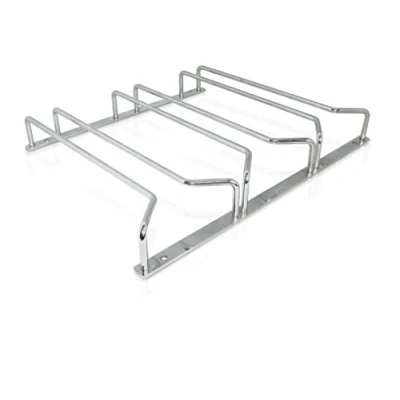 Afbeelding van Vin Bouquet FIA 058 glazen houder van roestvrij staal, haken, organizer, zilverkleurig, 33,8 x 26,3 5 cm