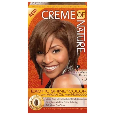Afbeelding van Creme of Nature Argan Oil Exotic Shine Hair Colour 7.3 Medium Warm Brown