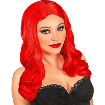 Afbeelding van Widmann Ariel de Zeemeermin Kostuum Pruik Roxy Rood Halloween Verkleedkleding
