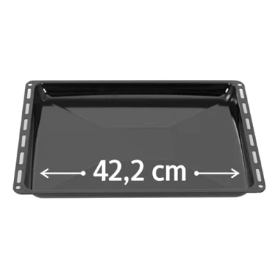 Image de ICQN Plaque de cuisson émaillée 422 x 370 30 mm Pour four et cuisinière Compatible avec ELECTROLUX, AEG, IKEA, ZANUSSI, JUNO, ZOPPAS Anti rayures inoxydable 42,2 37 3 cm