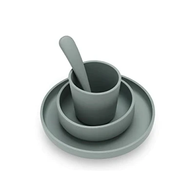 Image de Jollein Ensemble à dîner 4 pcs Nougat Silicone