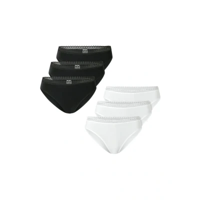 Afbeelding van Schiesser 6 PACK Modern Slip, Dames, Maat: 36, Schwarz weiß