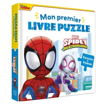 Image de SPIDEY ET SES AMIS EXTRAORDINAIRES Mon Premier Livre Puzzle 5 puzzles 4 pièces MARVEL