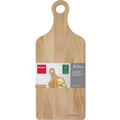 Afbeelding van Metaltex Beukenhouten Plank Met Greep 34X14 Cm
