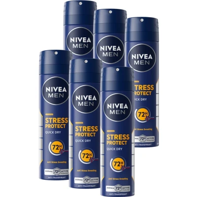 Afbeelding van NIVEA Men Sensitive Protect 0% Deodorant Spray Voordeelverpakking 6x150ml