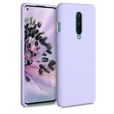 Afbeelding van kwmobile telefoonhoesje geschikt voor OnePlus 8 (2020) Hoesje met siliconen coating Smartphone case in pastel lavendel